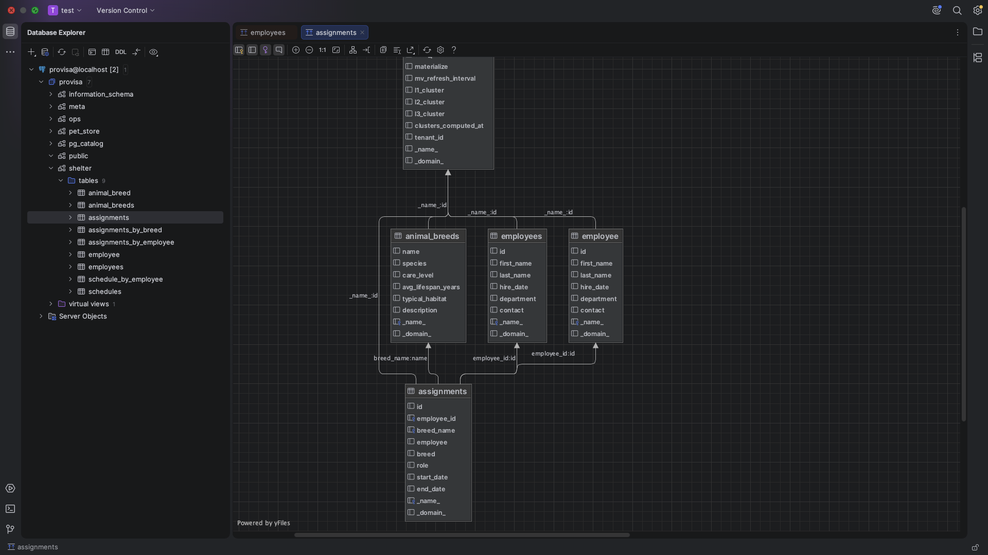 Provisa in DataGrip over pgwire